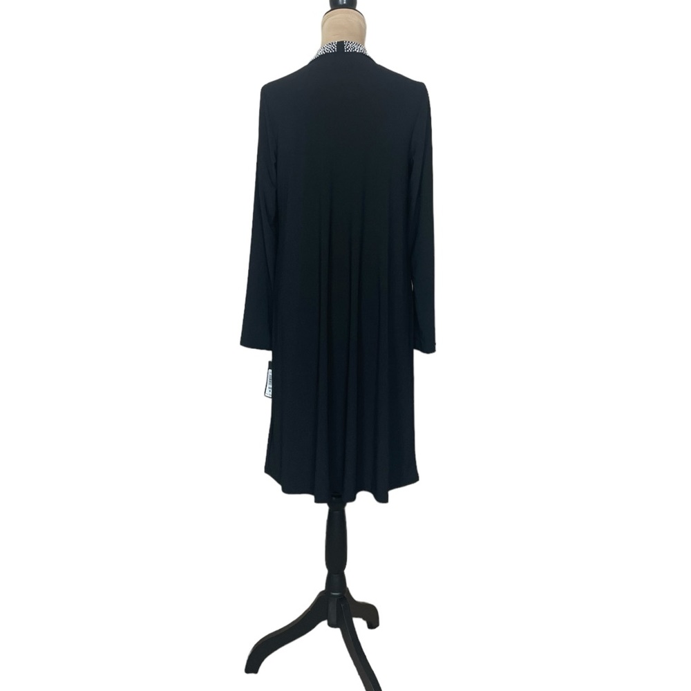 Nik and Nash Black Long Sleeve Dress with Embellished Neckline NWT (A) - Picture 4 of 12